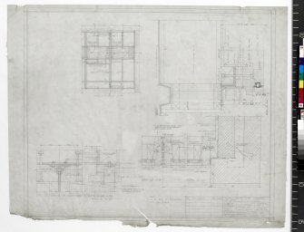 Details of curtain wall for panels 'H' and 'G'.