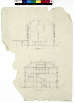Sections of building.