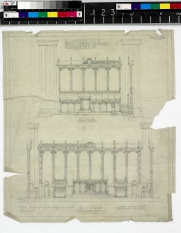 Details showing arrangement of communion table.