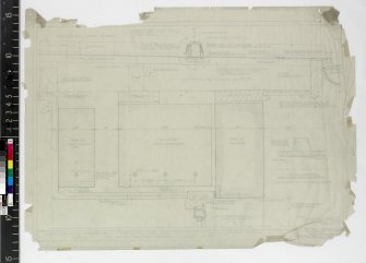 Section of eaves showing window lintel.