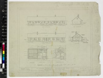 Plans, sections and elevations for block type 'B'.