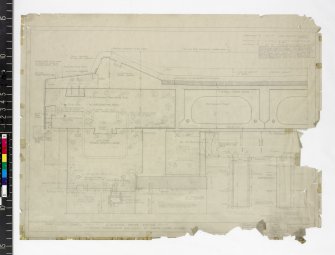 Details of eaves and lintel of turbine house windows in North and South walls.