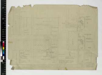 Details of sliding doors to bed recess in house type 'B'.