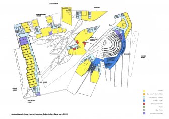 Copy of drawing showing second floor plan.