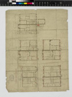 Floor plans with detail of heating apparatus.