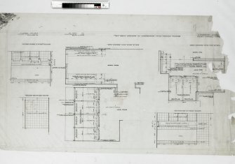 Plan of basement floor with detail of toilet arrangement.