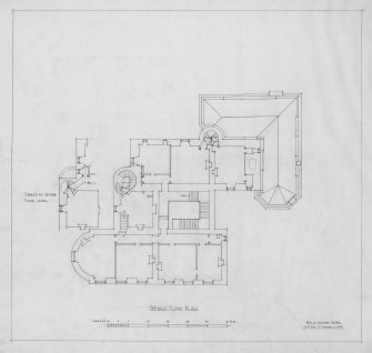 Megginch Castle.
Digital image of drawing showing second floor plan.
Insc: "Megginch Castle, Perthshire, Second floor plan"