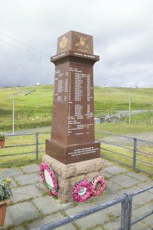 War memorial, view from S