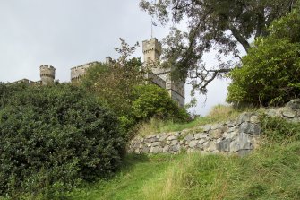 Ha-ha with house beyond from SE