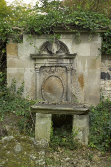 View of grave slab