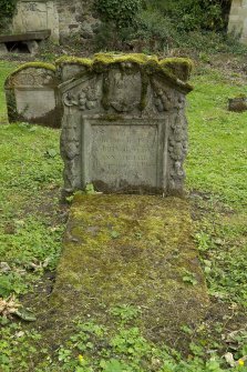 View of grave slab