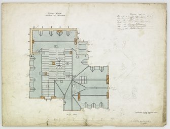 Digital copy of roof plan of additions and alterations 6. For Capt Palmer Douglas.