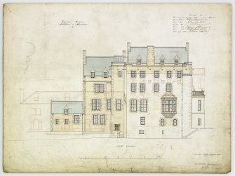 Digital copy of elevation of additions and alterations 11. For Capt Palmer Douglas.