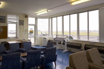 Interior. Viewing platform and control room of 1938 design control tower/watch office with meteorological section.