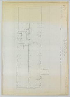 Digital copy of Edinburgh, 87 Giles Street, The Black Vaults,
Plan of the second floor.
Insc: 'Second floor survey, The Vaults'.