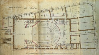 Plan of ground floor, Theatre and Music Hall, Cowcadden.