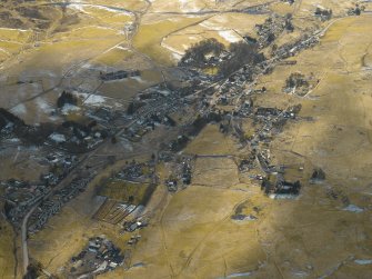 General oblique aerial view of the village and field system, taken from the NNW.