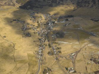 General oblique aerial view of the village and field system, taken from the SSW.