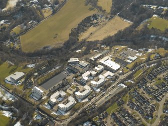 Oblique aerial view of the barracks, taken from the NE.