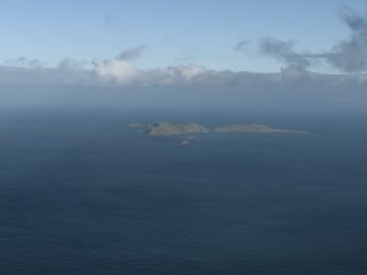 General oblique aerial view of the Shiant Islands, taken from the W.