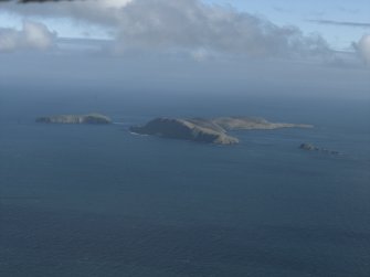 General oblique aerial view of the Shiant Islands, taken from the NW.