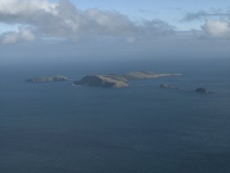 General oblique aerial view of the Shiant Islands, taken from the NW.