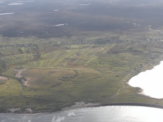 General oblique aerial view of the crofting townships, taken from the NW.