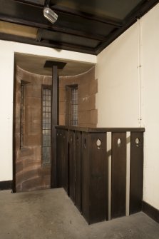 Interior. View of stairs to S gallery