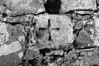 Detail of incised cross St Skae no 3 (B&W)