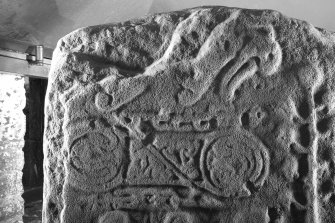 Face B. detail showing pictish beast and double disc symbols