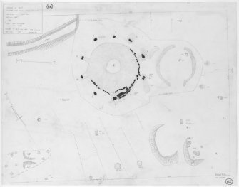 Plan of stone circle and enclosed cremation cemetery