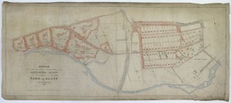 Drawing showing new buildings proposed to extend town of Ellon.