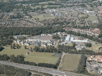 Oblique aerial view centred on the Barracks, taken from the SSE.