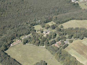 Oblique aerial view of the country house and policies, taken from the SSE.