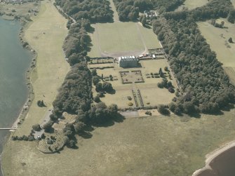 Oblique aerial view of the country house and policies, taken from the ESE.