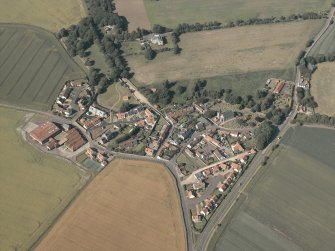 General oblique aerial view of the village, taken from the SSW.
