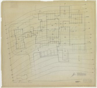 Site plan showing showing existing and proposed new levels.