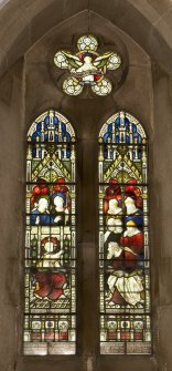 Interior. View of stained glass window