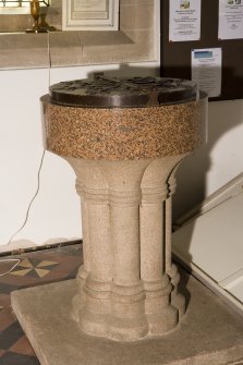 Interior. Detail of font