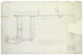 Digital image of drawing showing ground floor plan.