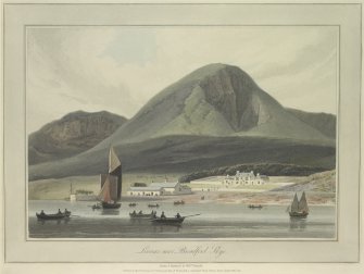 Engraving showing general view.
Inscribed: 'Liveras, near Broadford, Skye', 'Drawn & Engraved by Willm Daniell'.