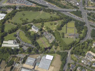 General oblique aerial view of the park and house, taken from the S.