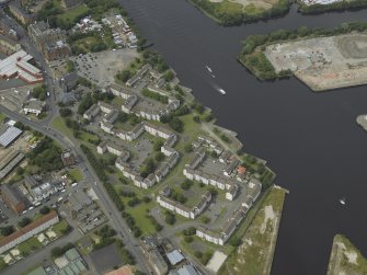 Oblique aerial view of the housing, taken from the SSE.