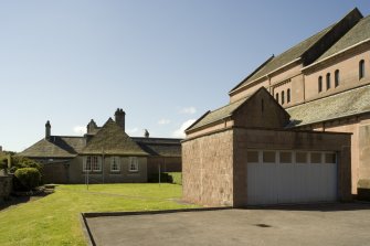 Priest's House and garage, view from N