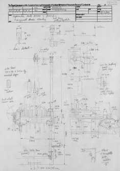 Digital image of drawing showing bale press and pumps.