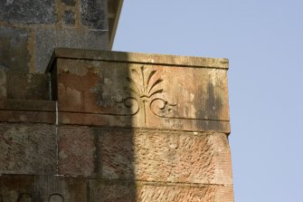 Detail of acanthus decoration above front door
