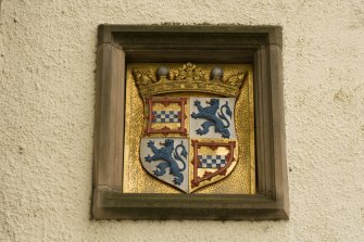 Detail of coat of arms above entrance