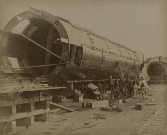 View of completed tube for Forth Bridge.