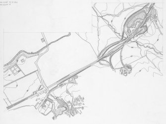 Digital image of drawing showing plan of area around Muirkirk ironworks.