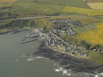 Oblique aerial view centred on the village, taken from the ESE.